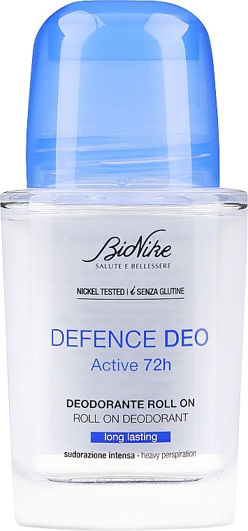 BioNike Defence Deo Active Roll-On 72h - Desodorante antitranspirante de larga duración para personas activas