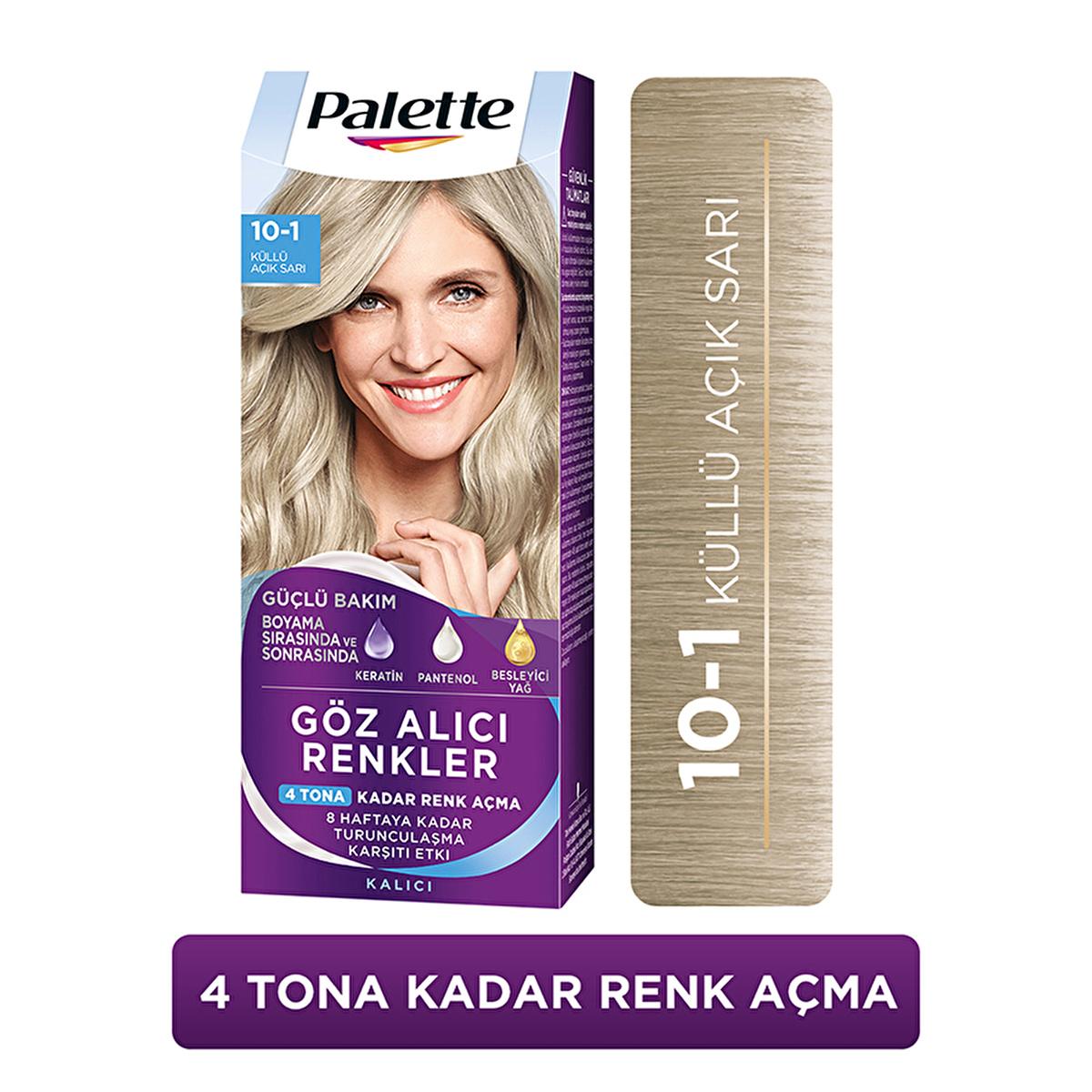 Tinte para el cabello Palette 10-1 - Rubio cenizo claro con fórmula de triple cuidado para entusiastas de la belleza | 4.2 fl. oz.