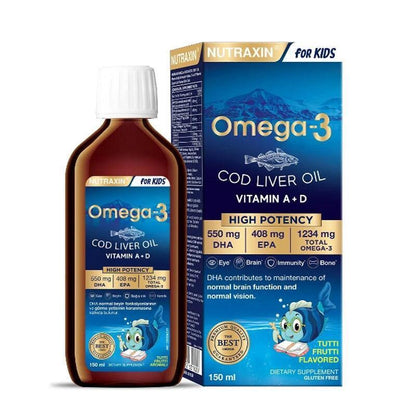 Jarabe Nutraxin Kids Omega-3 - 150 ml | Sabor Tutti Frutti