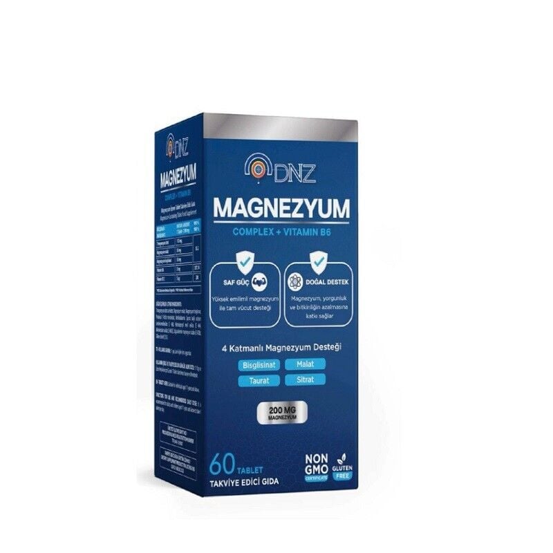 Deniz Pharma Magnesium Complex & Vitamin B6 Supplement 60 Tablets