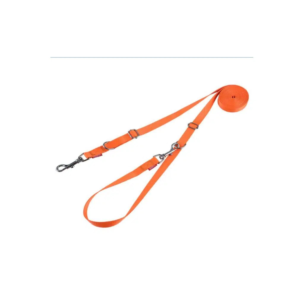 Doca Soft Woven Dog Leash and Tie-Out Orange 1.5x270 cm