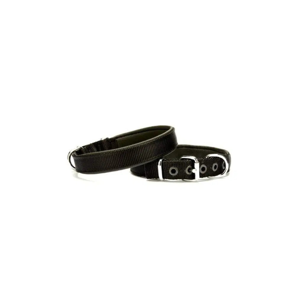 Collier pour chien Doggie Woven Comfort pour races moyennes, noir, 30 cm