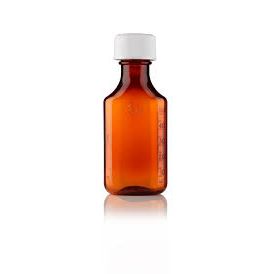 Centor 4 oz. Amber Glass Oval Bottles with Child-Resistant Caps (Case of 72) Medical Supplies Pasteur Pharmacy