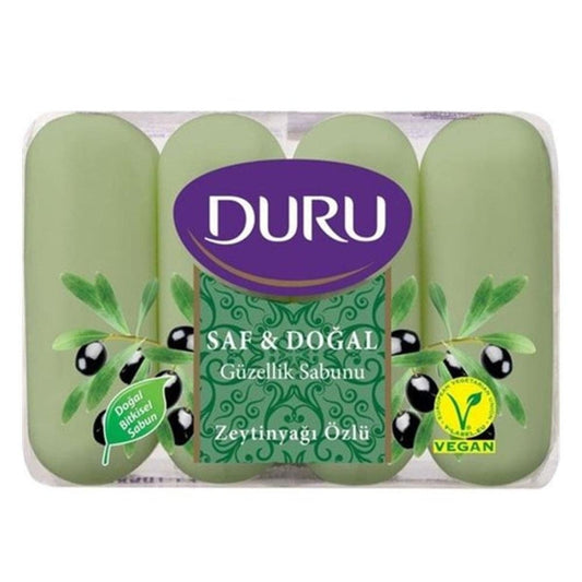 Jabón de belleza Duru Pure & Natural de aceite de oliva, 4x70g