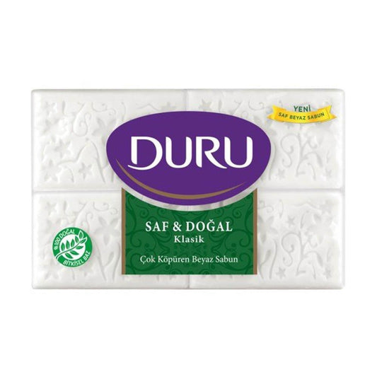 Jabón en barra Duru Pure and Natural Classic White 4x150g