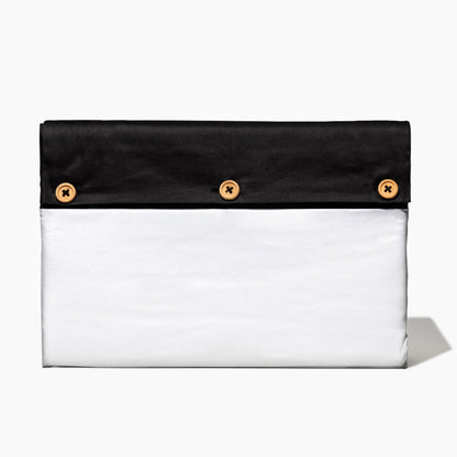 Parure de lit blanche en coton biologique (housse de couette et drap-housse)