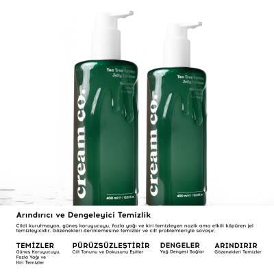 Nettoyant gel équilibrant à l'arbre à thé Cream Co. - Soin visage végane doux pour une peau équilibrée