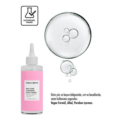 Tónico de BHA - Minimizador de poros y tratamiento para el acné | Maruderm | 8.45 Fl Oz