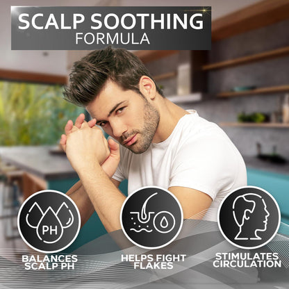 Mens Shampoo and Conditioner Set Sulfate Free and Clarifying For Men with Oily to Normal Hair Moisturizing and Thickening Biotin Keratin Tea Tree Oil Caffeine and Peppermint for Dandruff