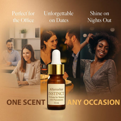 Perfumes for Women with Pheromones Instinct 10ml Travel Perfume Oil for Woman Pheromone Infused Long Lasting Fragrance for Her Fresh Floral Fruity Scent