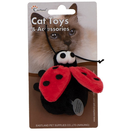 Eastland Plush Ladybug Interactive Digital Sound Cat Toy
