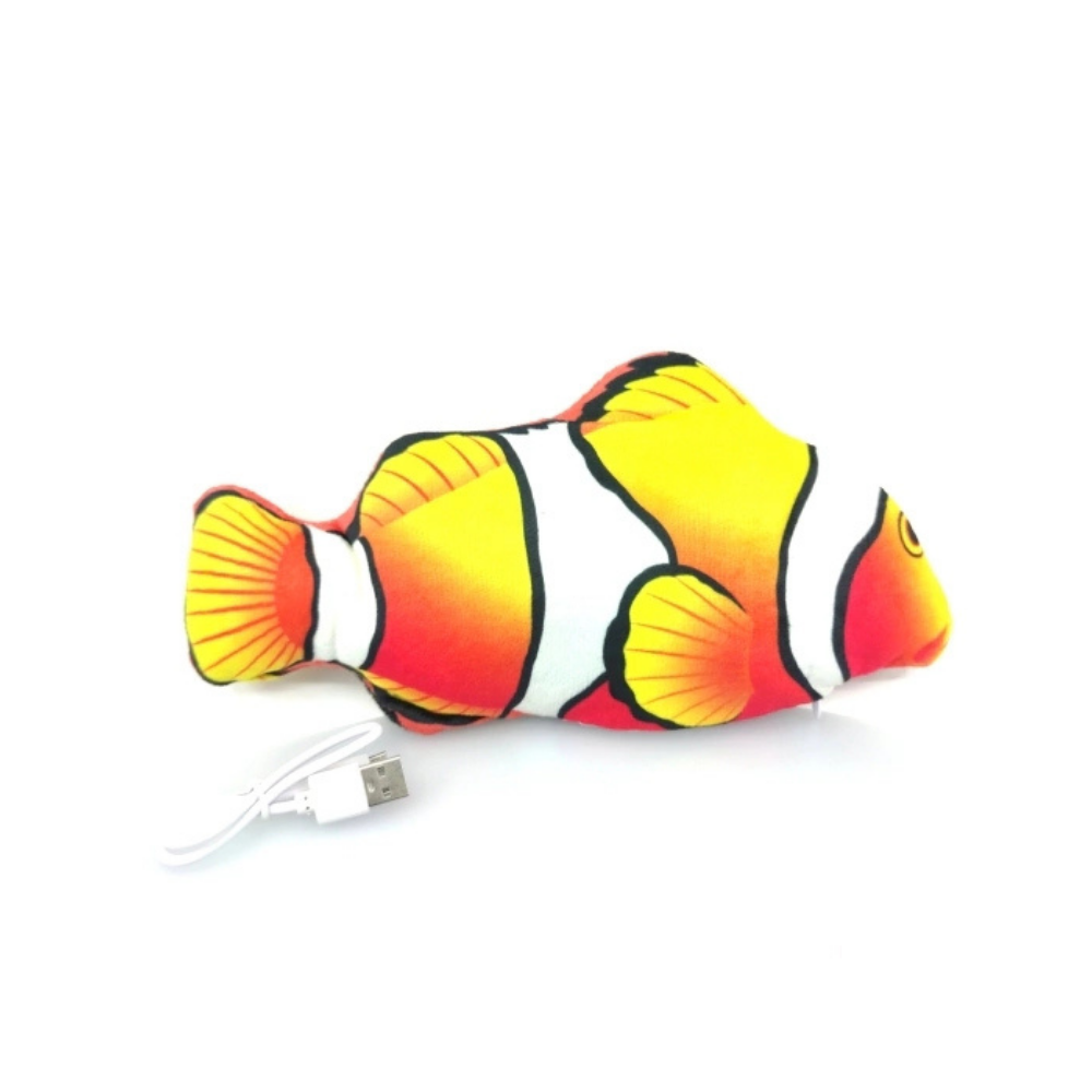 Jouet pour chat poisson-clown en peluche à détection de mouvement Eastland 30 cm