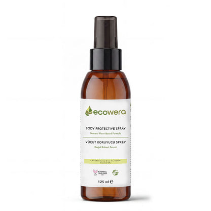 Spray de protection corporelle bio Ecowera Brume rafraîchissante pour l'extérieur 125 ml