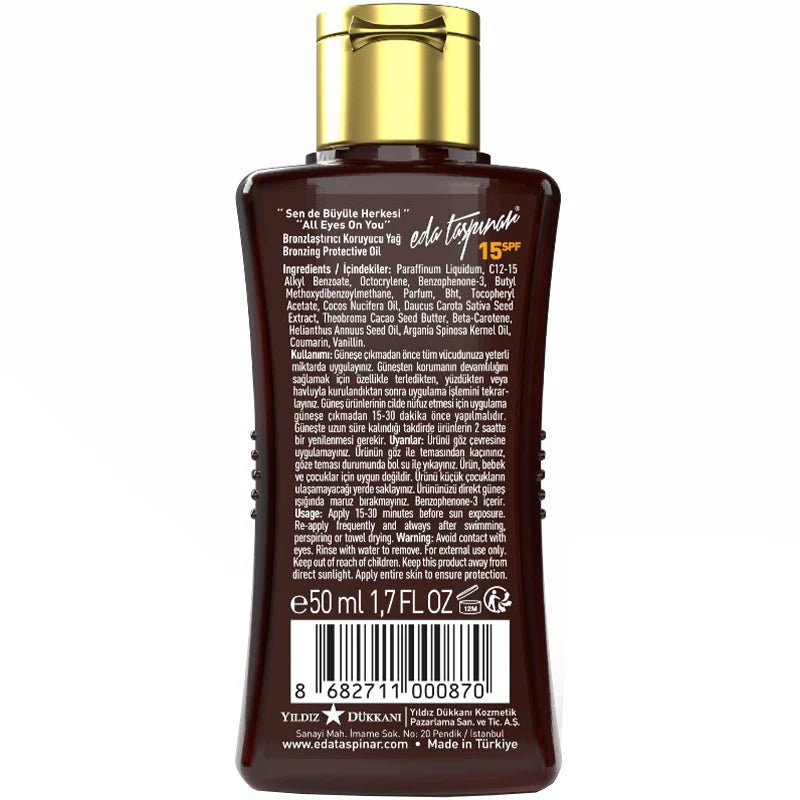 Eda Taspinar Bronzing Protective Oil SPF 15 Travel Size 50ml
