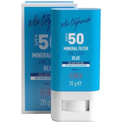 Eda Taspinar Stick Solaire Minéral au Zinc Bleu SPF 50+ 20g