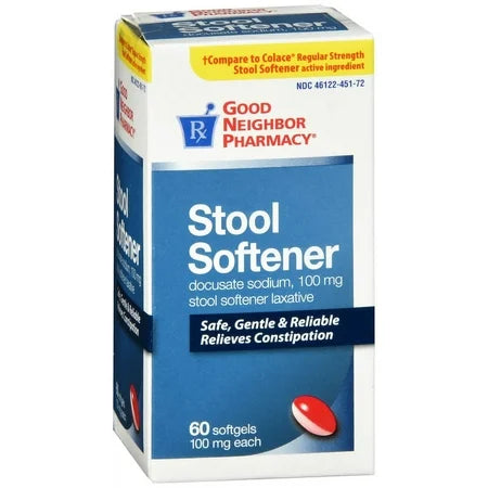 GNP Stool Softener 100mg 60 Softgels Medicine & Drugs Pasteur Pharmacy