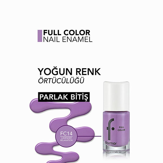 Esmalte de uñas Flormar Full Color - Esmalte de uñas altamente pigmentado en colores vibrantes