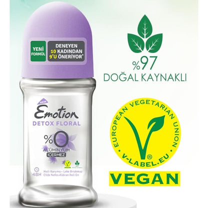 Desodorante Roll-On Floral Emotion Detox para mujer 50ml