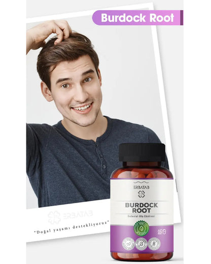 Suplemento herbal de extracto de raíz de bardana Erbatab, 60 cápsulas