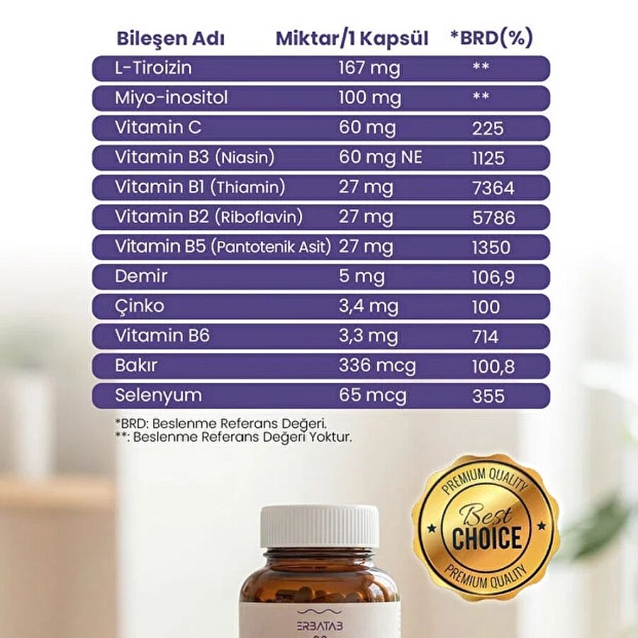 Erbatab Thyrobex Multivitamin & Mineral Support 60 Capsules