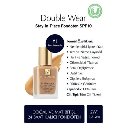 Fond de teint Estée Lauder Double Wear fini mat 2W1 Dawn 30 ml