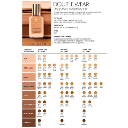 Fond de teint Estée Lauder Double Wear fini mat 2W1 Dawn 30 ml