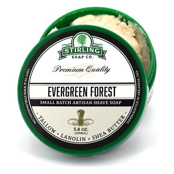 Stirling Soap Co. Evergreen Forest Shaving Collection Shaving Set Pasteur Pharmacy Shaving Soap 5.8oz