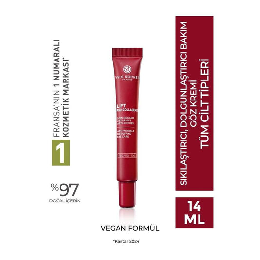 Yves Rocher Lift Pro Collagene Eye Cream - Anti-Aging Skincare with Botanical Collagen & Hyaluronic Acid