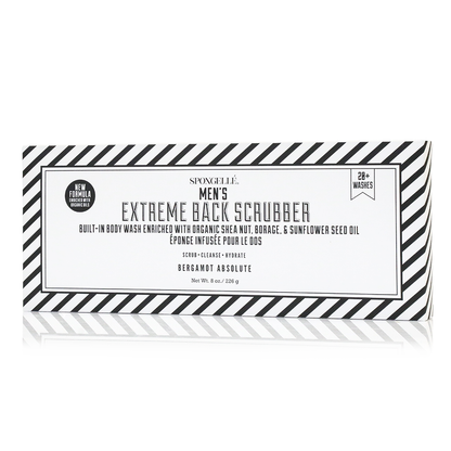Esponja exfoliante para espalda con gel de baño intenso para hombre