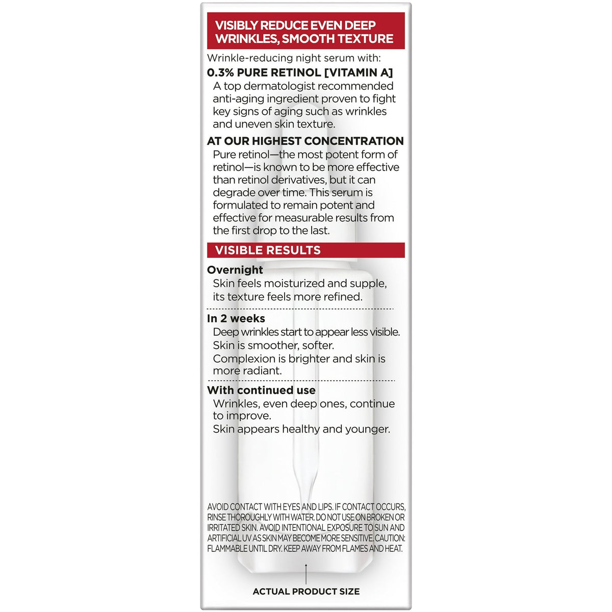 L'Oreal Paris Revitalift Pure Retinol Night Face Serum, 1 fl oz