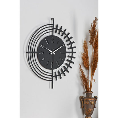Horloge murale silencieuse en métal moderne Muyika 50x50 cm - Grande horloge décorative pour la maison, le bureau