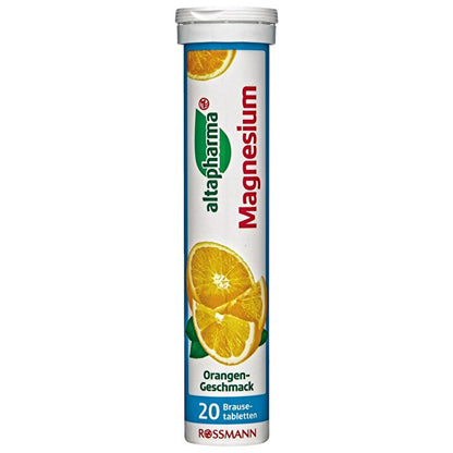 Comprimés effervescents au magnésium Altapharma - Goût orange | 20 unités