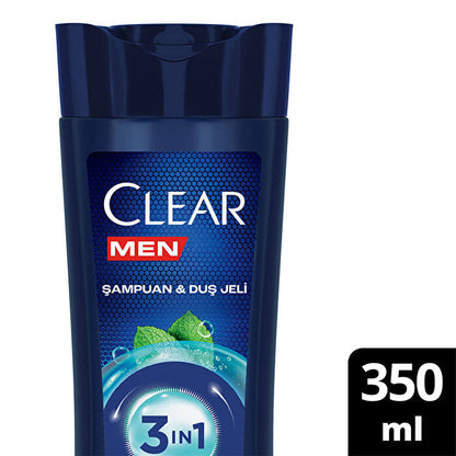 Champú anticaspa Clear Men - 13.5 Oz líquidas | Limpieza profunda