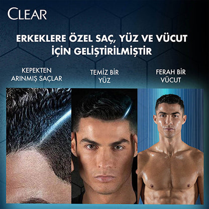 Champú anticaspa Clear Men - 13.5 Oz líquidas | Limpieza profunda