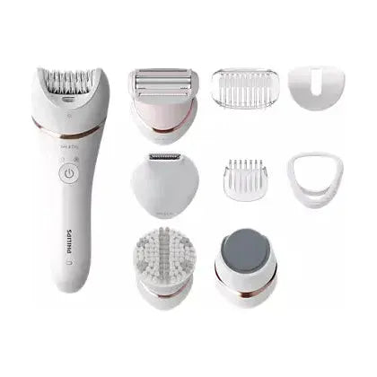 Philips Epilator Series 8000 5 in 1 Shaver Trimmer Pedicure and Body Exfoliator with 9 Accessories - 16 Oz Epilator Pasteur Pharmacy