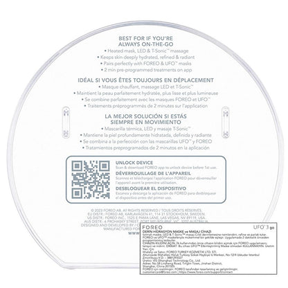 Dispositivo de mascarilla inteligente Foreo UFO 3 Go Pistachio para viajes