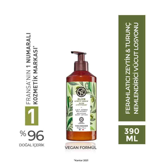 Yves Rocher Body Lotion - Refreshing Olive & Citrus Scent, Moisturizing & Non-Greasy, 13.20 fl oz