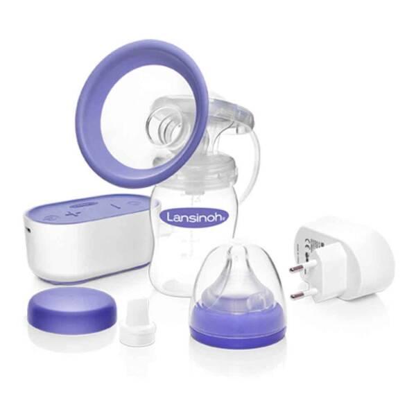 Lansinoh Compact Single Electric Breast Pump - Portable, Adjustable Vacuum, Rechargeable