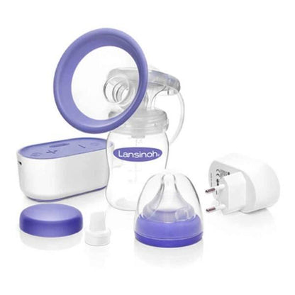 Tire-lait électrique simple compact Lansinoh - Portable, aspiration réglable, rechargeable