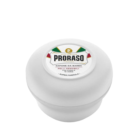 Proraso White Series Green Tea & Oat Shaving Soap - 150ml, Natural & Luxurious Shaving Essentials