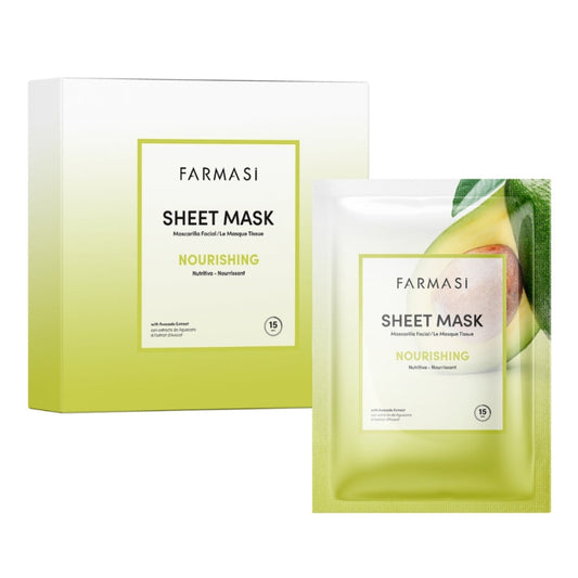 Farmasi Nourishing Avocado Sheet Mask Set for Dry Skin 5 x 28g