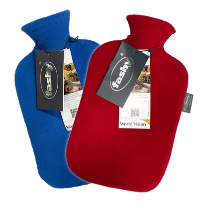 Bolsa de agua caliente inodora Fashy con funda - 2 litros | Calidad certificada