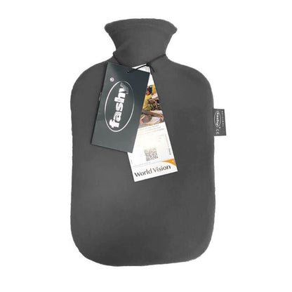 Bolsa de agua caliente inodora Fashy con funda - 2 litros | Calidad certificada