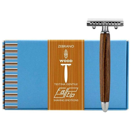 Fatip Double Edge Safety Razor Wood Zebrano Pc Nero Shaving & Grooming Pasteur Pharmacy