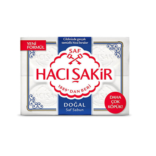 Savon blanc naturel Hacı Şakir 4 x 150g - Formule traditionnelle turque | 100% naturel