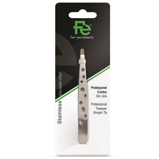 Fe Professional Straight Tip Tweezers for Precision Grooming