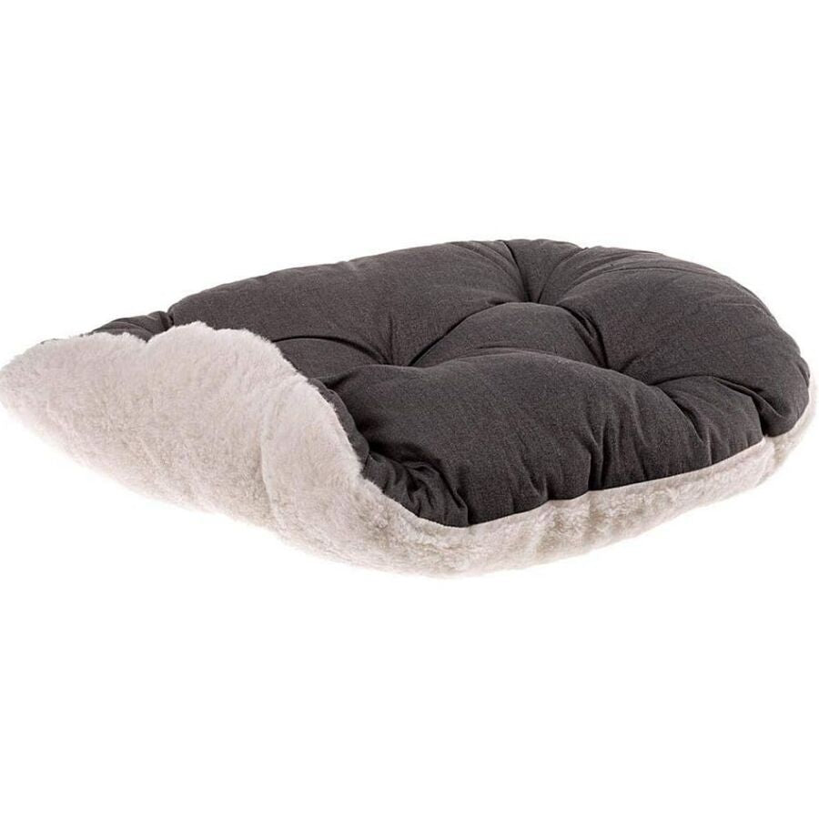 Cama para mascotas Ferplast 55 4 Relax de felpa, marrón y beige