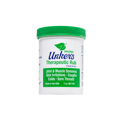 Unker's Original Therapeutic Rub 7 Oz Medicated Salve Pasteur Pharmacy