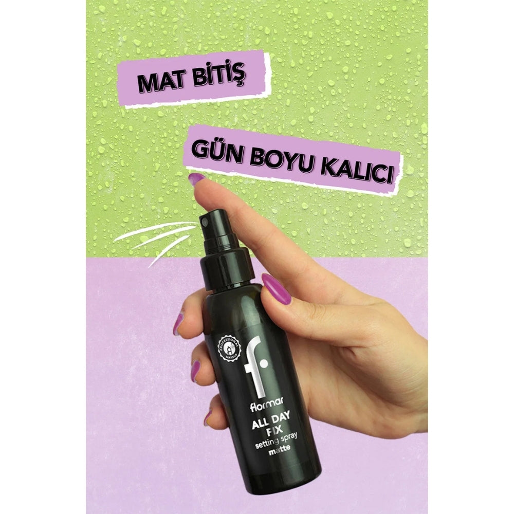 Spray fijador mate Flormar All Day Fix para el control del brillo