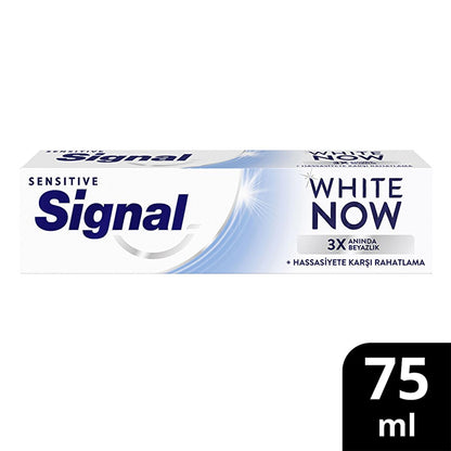 Dentifrice Signal White Now Sensitive pour dents sensibles - Blancheur instantanée et soulagement de la sensibilité - 75 ml